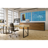 OS Magnetic Glass Dry Erase Whiteboard - 72"W x 48"H | 83845