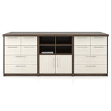 Workstation Storage Cabinet with Open Compartments and 2 Doors (Without Top) | 3MM1671