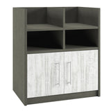 Workstation Storage Cabinet with Open Compartments and 2 Doors (Without Top) | 3MM1671