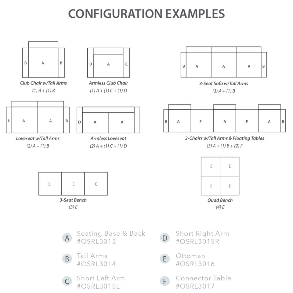 Saxon Modular Reception Seating Short Right Arm | OSRL3015R