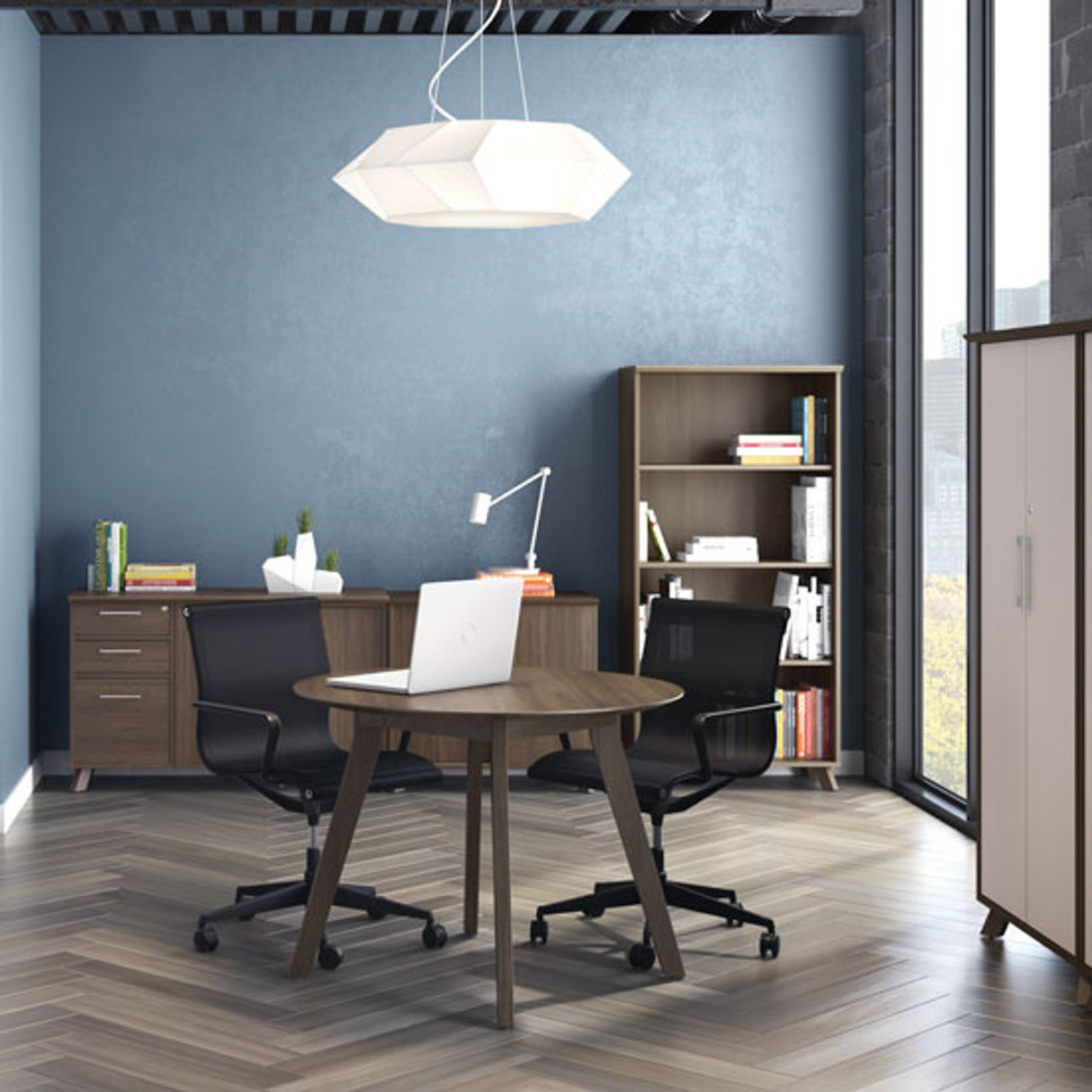 COASTAL GRAY 42"R CONFERENCE TABLE TOP | OX9042RNLCG