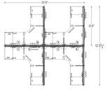 Compile 4 Person 54"H 6' x 6' Workstation Typical | CMQS508-W