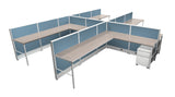 Compile 4 Person 42"H 6' x 8' Workstation Typical | CMQS538