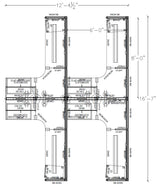 Compile 4 Person 66"H 6' x 8' Workstation Typical | CMQS539