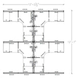 Compile 4 Person 42"H 6' x 6' Workstation Typical | CMQS541