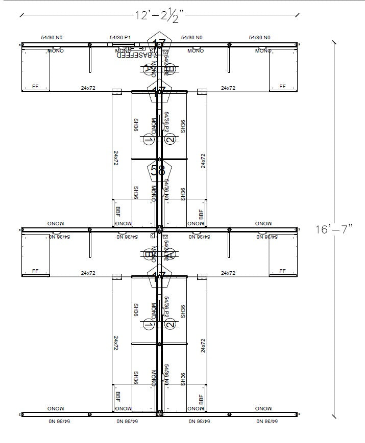 Compile 4 Person 54"H 6' x 8' Workstation Typical | CMQS544