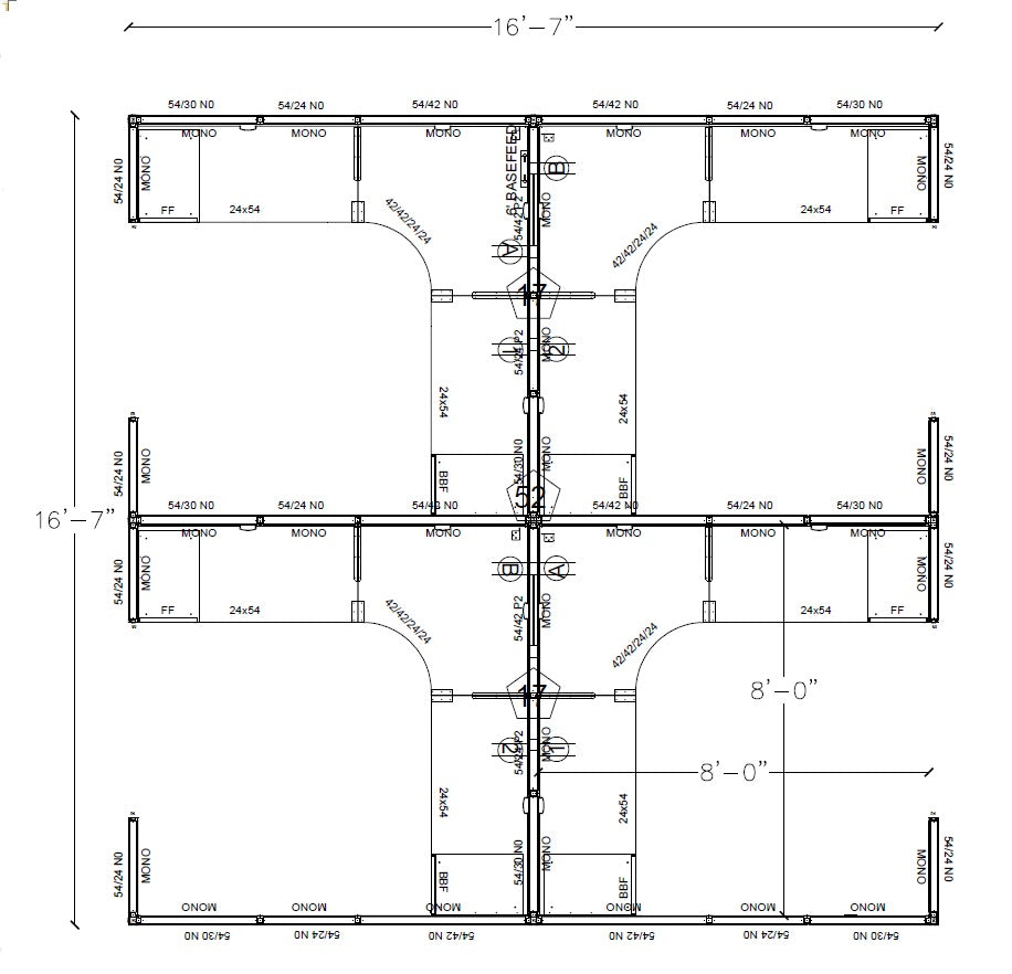 Compile 4 Person 54"H 8' x 8' Workstation Typical | CMQS546