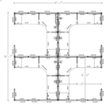 Compile 4 Person 54"H 8' x 8' Workstation Typical | CMQS546