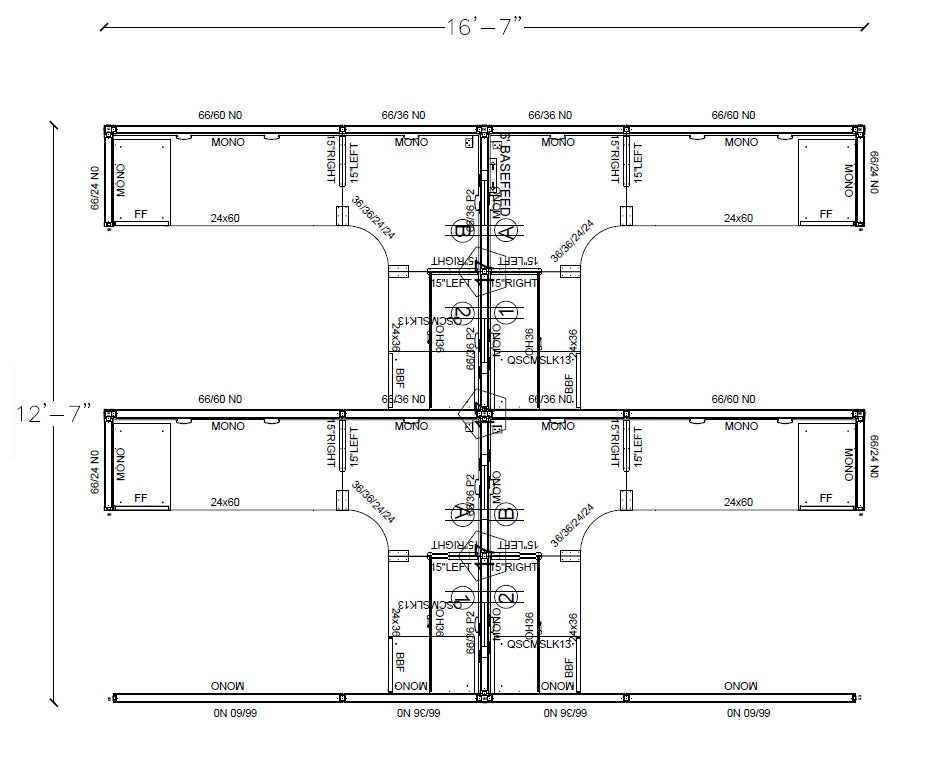 Compile 4 Person 66"H 6' x 8' Workstation Typical | CMQS548