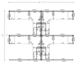 Compile 4 Person 66"H 6' x 8' Workstation Typical | CMQS548