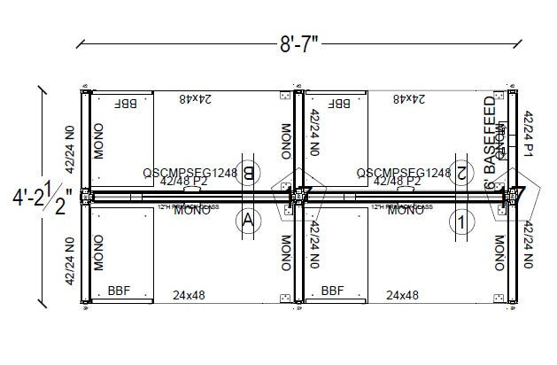 Compile 4 Person 54"H 2' x 4' Workstation Typical | CMQS567