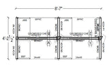 Compile 4 Person 54"H 2' x 4' Workstation Typical | CMQS567