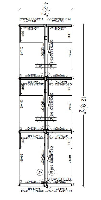 Compile 6 Person 54"H 2' x 4' Workstation Typical | CMQS567-W
