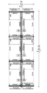 Compile 6 Person 54"H 2' x 4' Workstation Typical | CMQS567-W