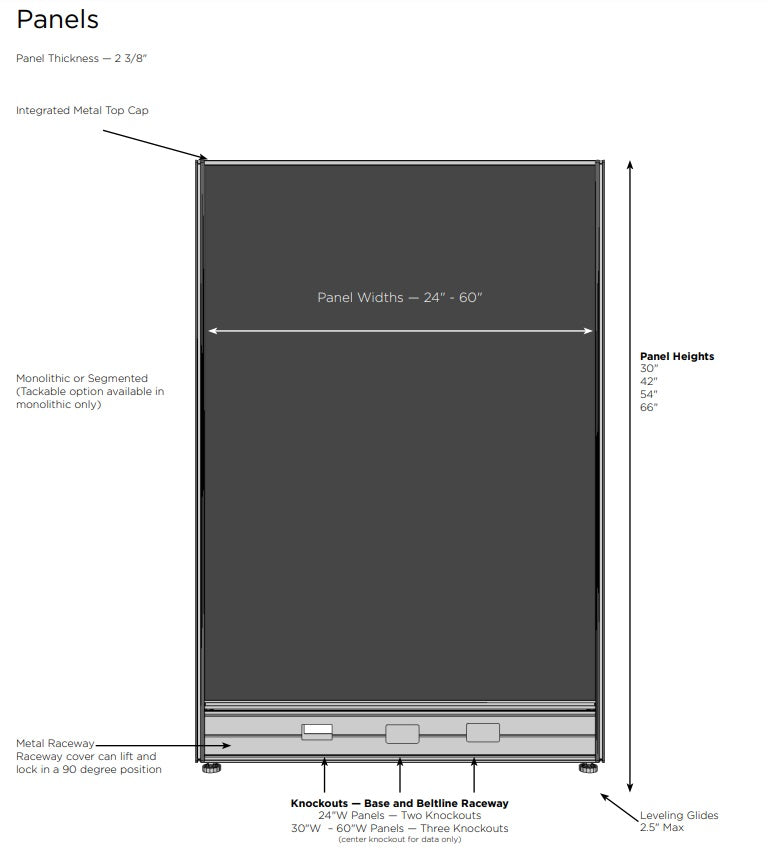 Compile 4 Person 42"H 6' x 8' Workstation Typical | CMQS538