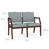Lesro Franklin Series 2 Seat Sofa | FK2101