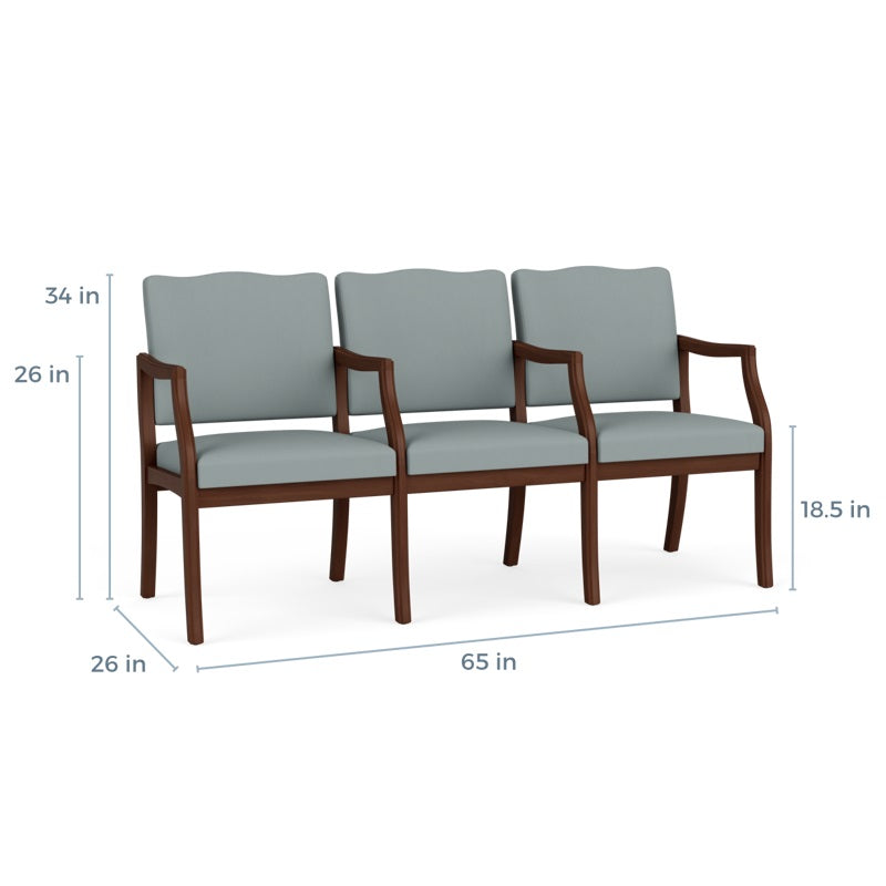 Lesro Franklin Series 3 Seats With center Arms | FK3103