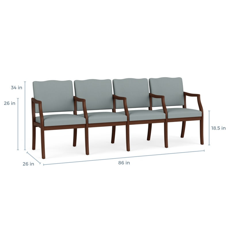 Lesro Franklin Series 4 Seats With Center Arms | FK4103