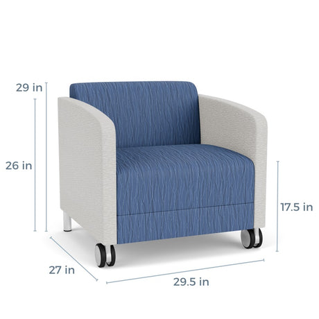 Lesro Fremont Series Guest Chair w/Casters | FT1101C