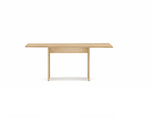 Anywhere 96"W x 60"D Wedge Conference Table with Slab Base & One Piece Top | TWGLS9648