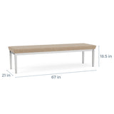 Lesro Lenox Steel Series 3 Seat Bench | LS3001