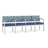 Lesro Lenox Steel Series 4 Seat Sofa w/Center Arms | LS4103