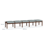 Lesro Lenox Series 5 Seat Bench | LW5001