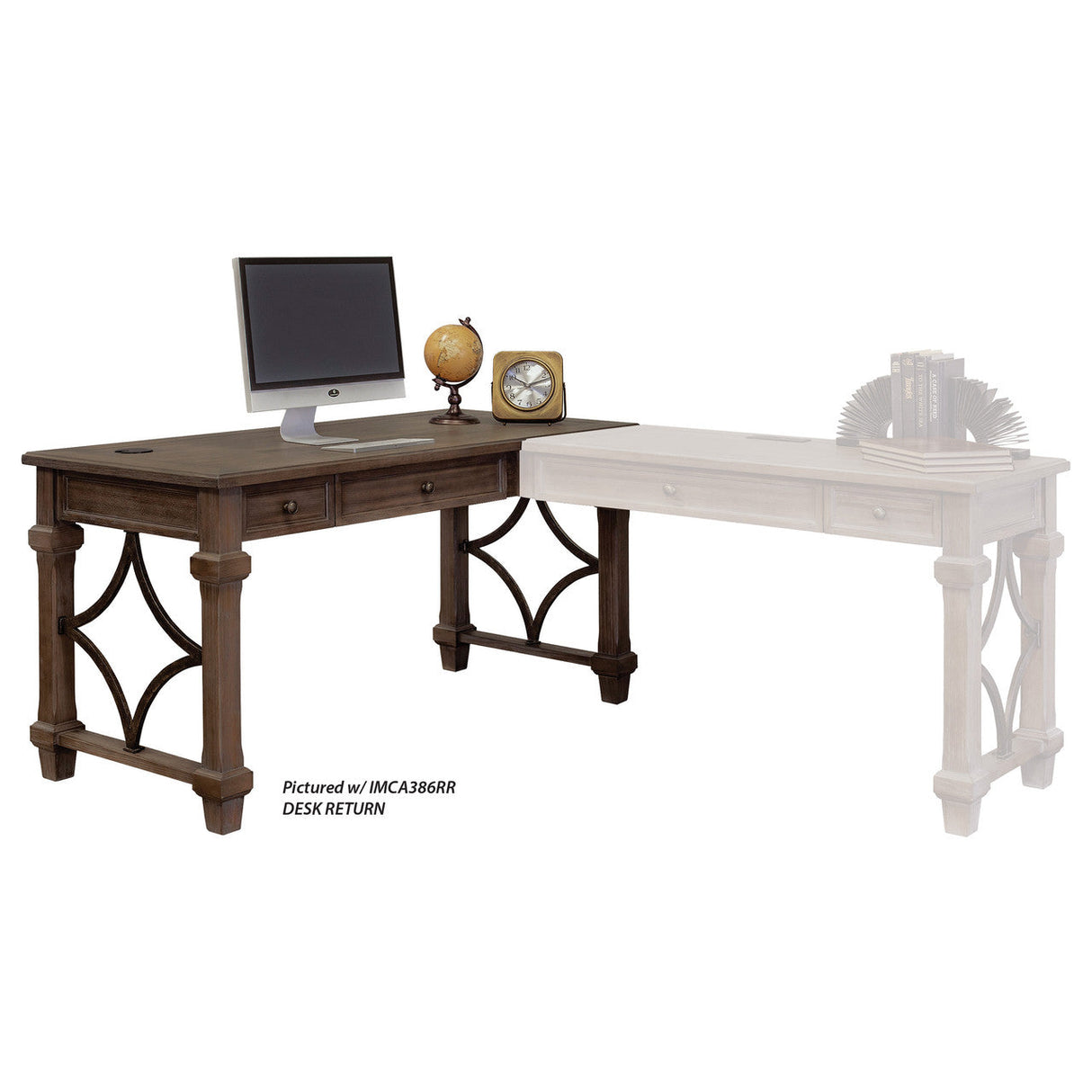Monroe Right Return Open Desk | IMCA386RGR