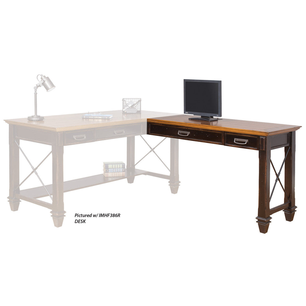 Refined Right Return Open Desk - Return | IMHF386RRBK