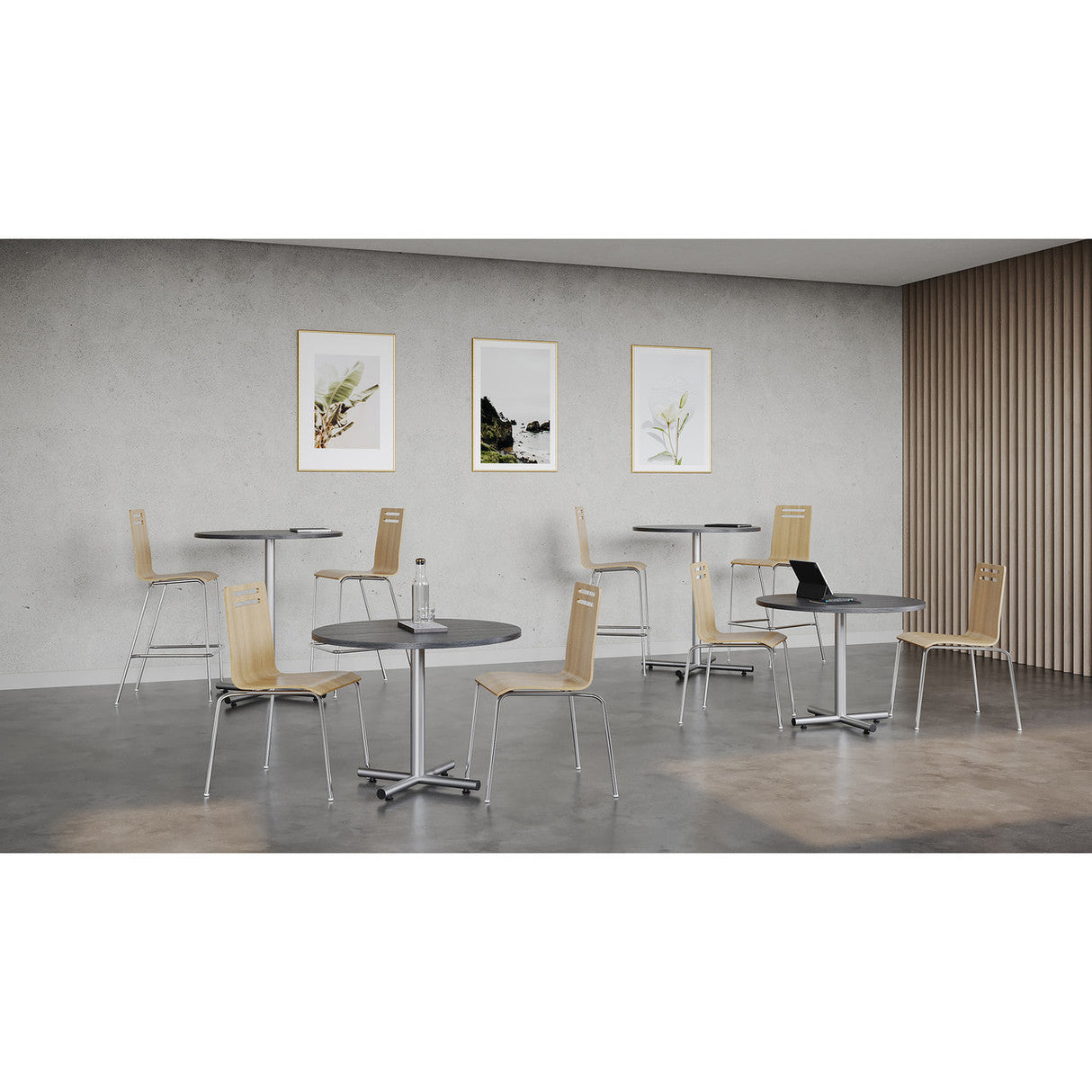 OS Four 36" Round Top Meeting Room Tables | OSTYPC33