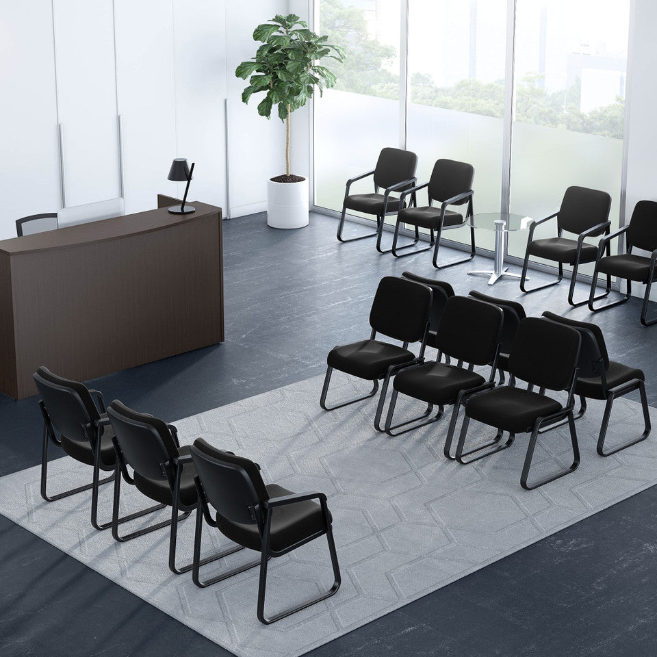 Value Armless, Sled Base Guest Chair with Black Frame | OSGS4905FBK