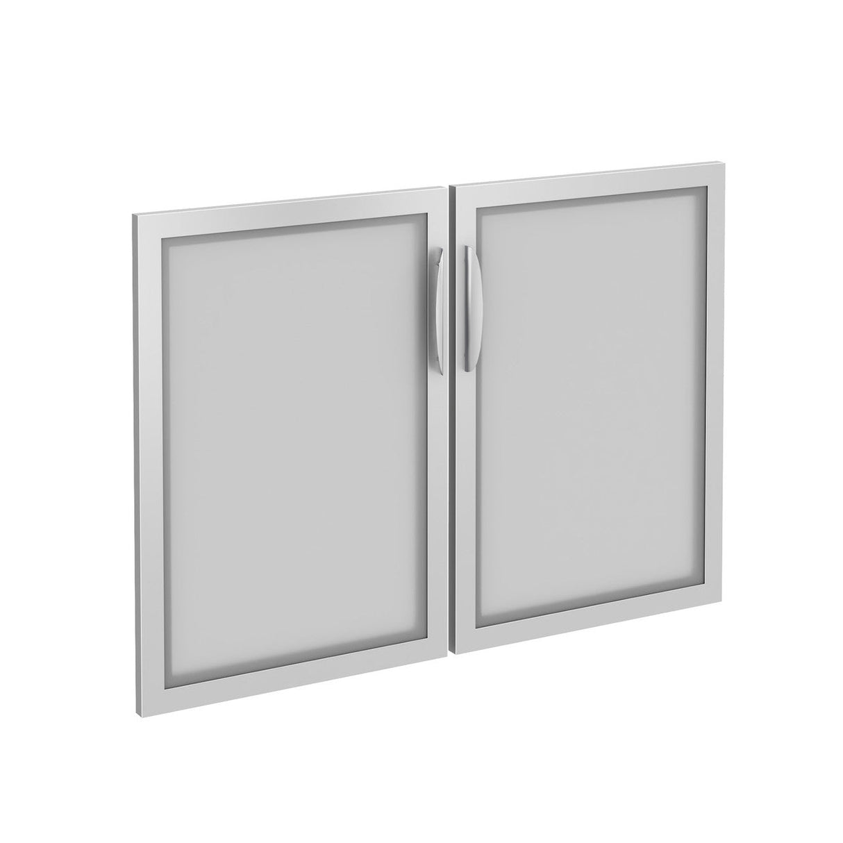 OS Tempered Glass Silver Frame Cabinet Door For OS113 | TSHCR