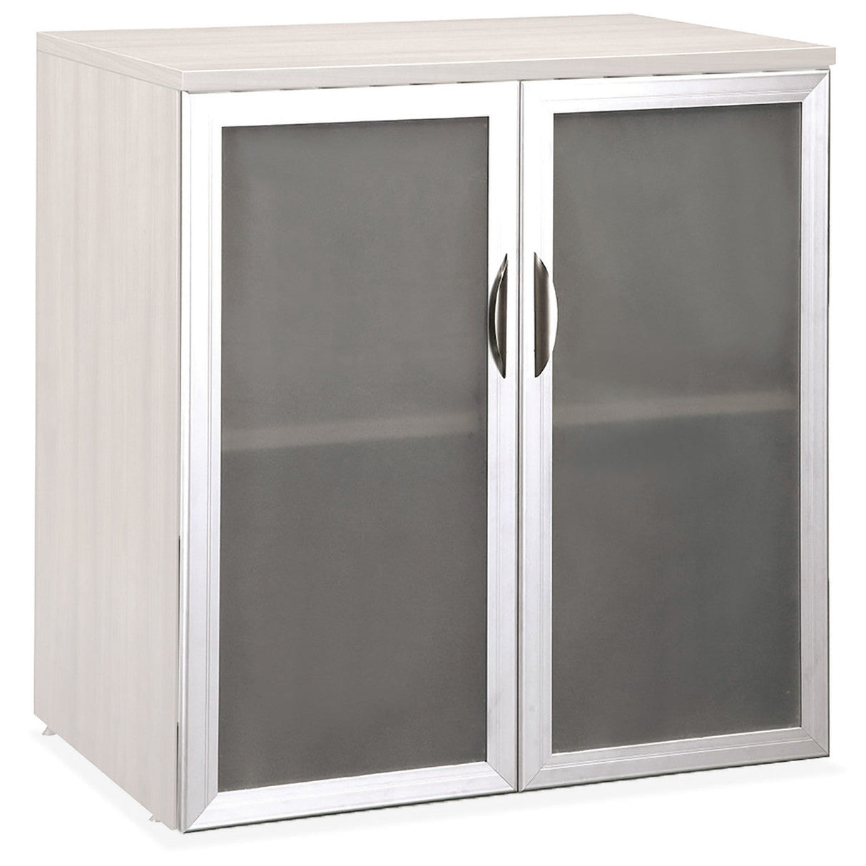 OS Tempered Glass Silver Frame Cabinet Door For OS113 | TSHCR