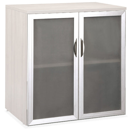 OS Tempered Glass Silver Frame Cabinet Door For OS113 | TSHCR