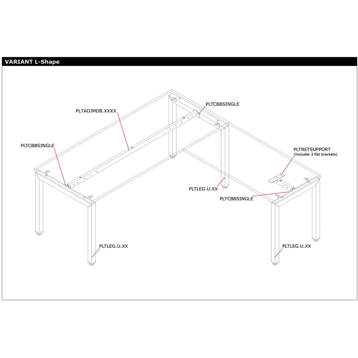 Variant Return Top Beam - 36", 42" and 48" | PLTRETSUPPORTSI