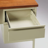 Raleigh 42"W Single Pedestal Steel Return | OSR4224