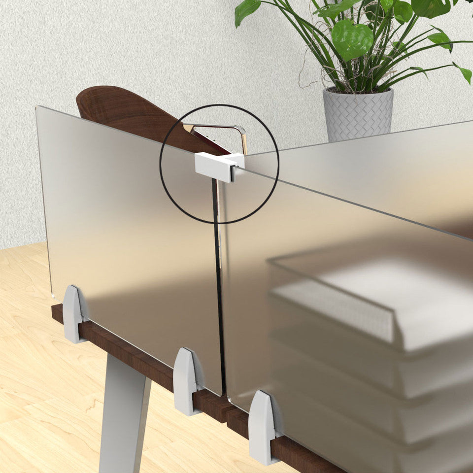 SafeGuard Barrier T-Shaped Bracket (For 6MM Acrylic Screens) | OSSSTSI