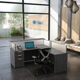Borders II Rectangular Transaction Top 71"W x 12"D | PBTR71