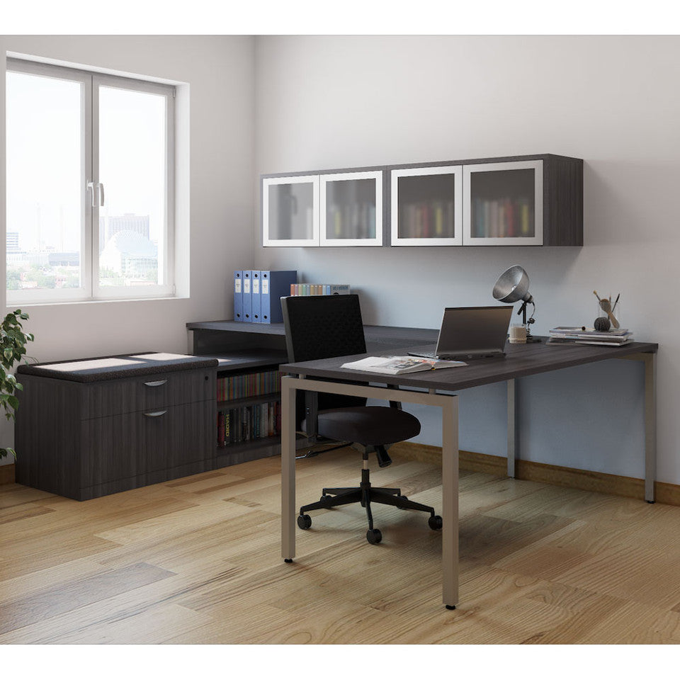 OS Laminate Optional Silver Glass Hutch Doors - For OS141OH or OS209OH Open Hutches | OS41SGDFR