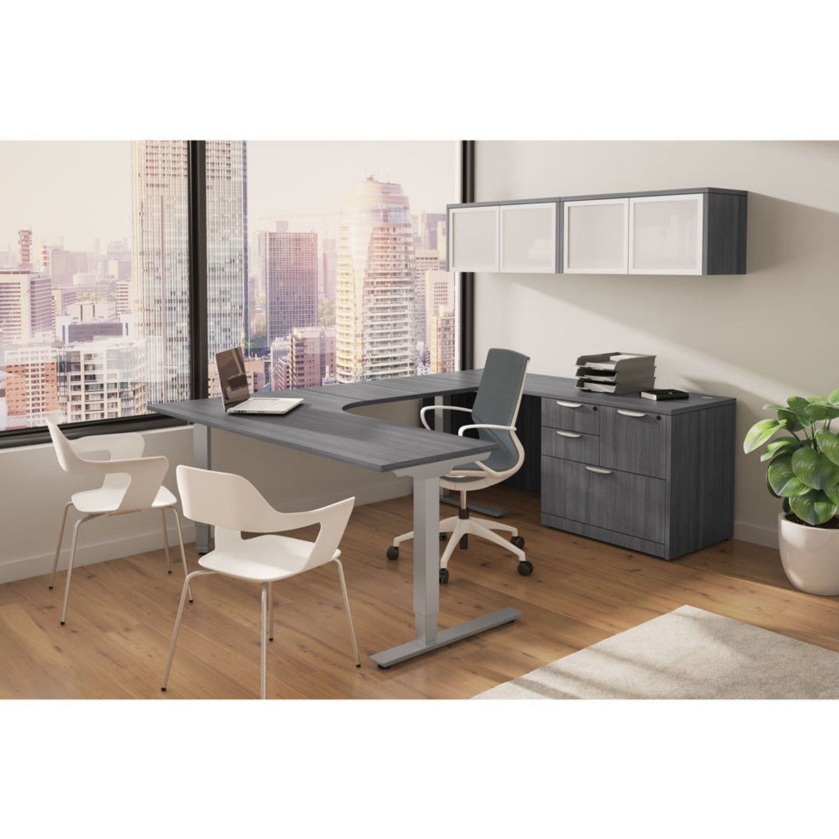 OS Laminate Optional Silver Glass Hutch Doors - For OS144OH, OS208OH, & P2044OH Hutches |  OS44SGDFR