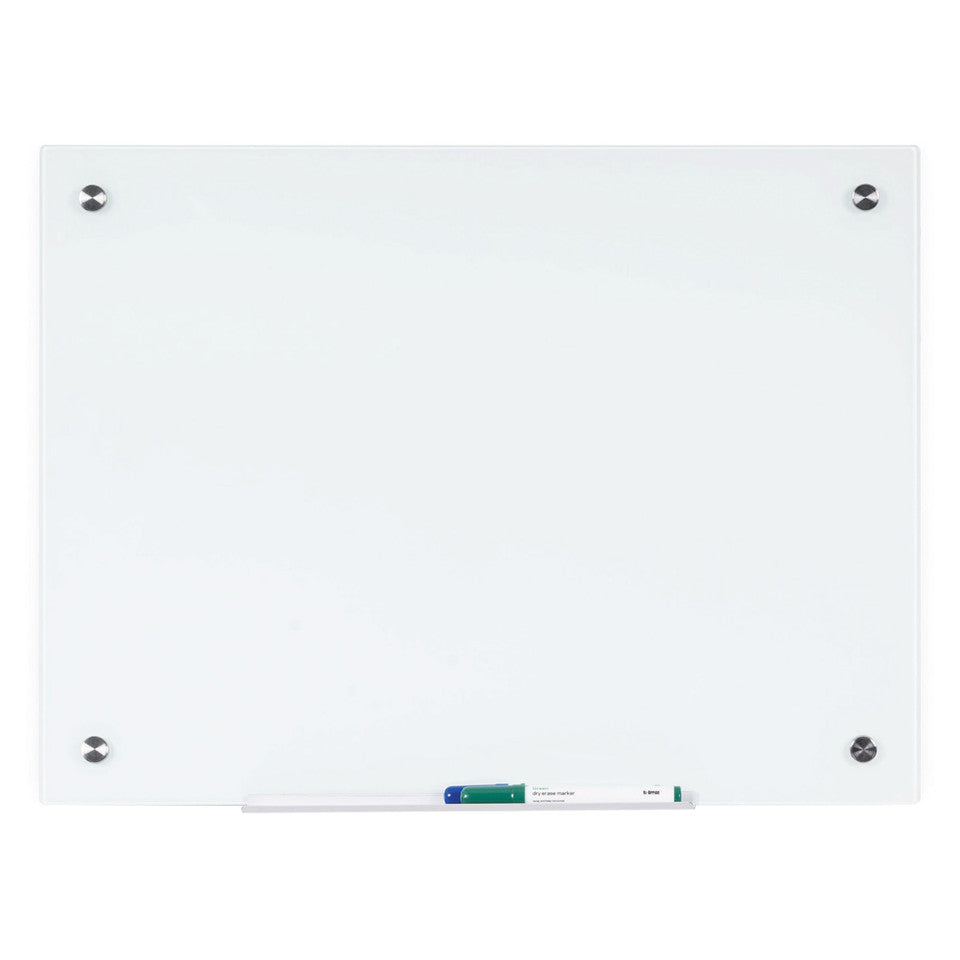 Vizual Magnetic Glass Dry-Erase Board - 36" x 48" | OS0801MGWH