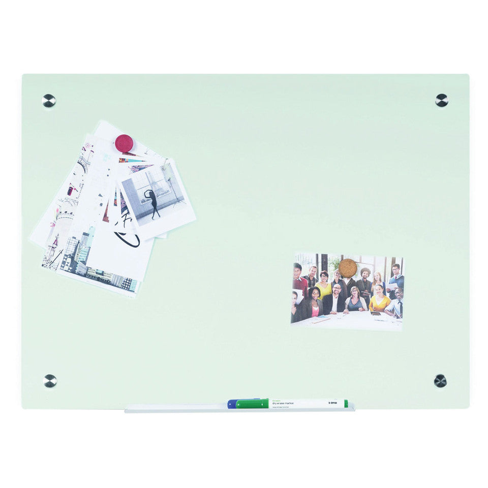 Vizual Magnetic Glass Dry-Erase Board - 36" x 48" | OS0801MGWH