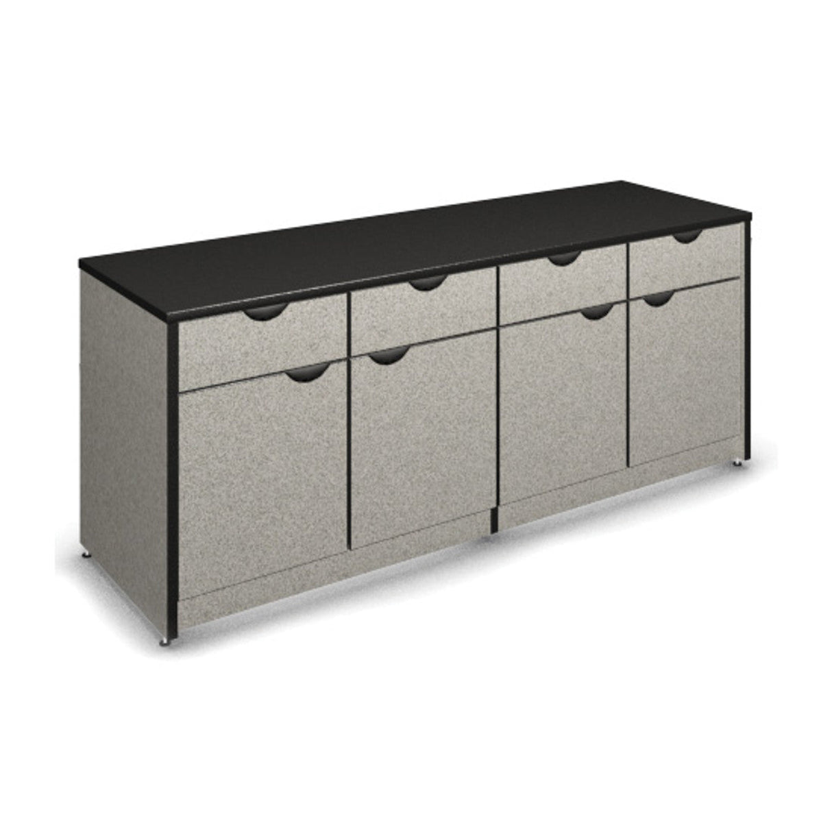 OS 4 Drawer and 4 Door Buffet Height Credenza with Locks - 36''H | 3MM1397
