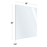 SafeGuard Barrier Clear Acrylic Screen with Square Edges - 30"W x 30"H | ACRV3030CCL