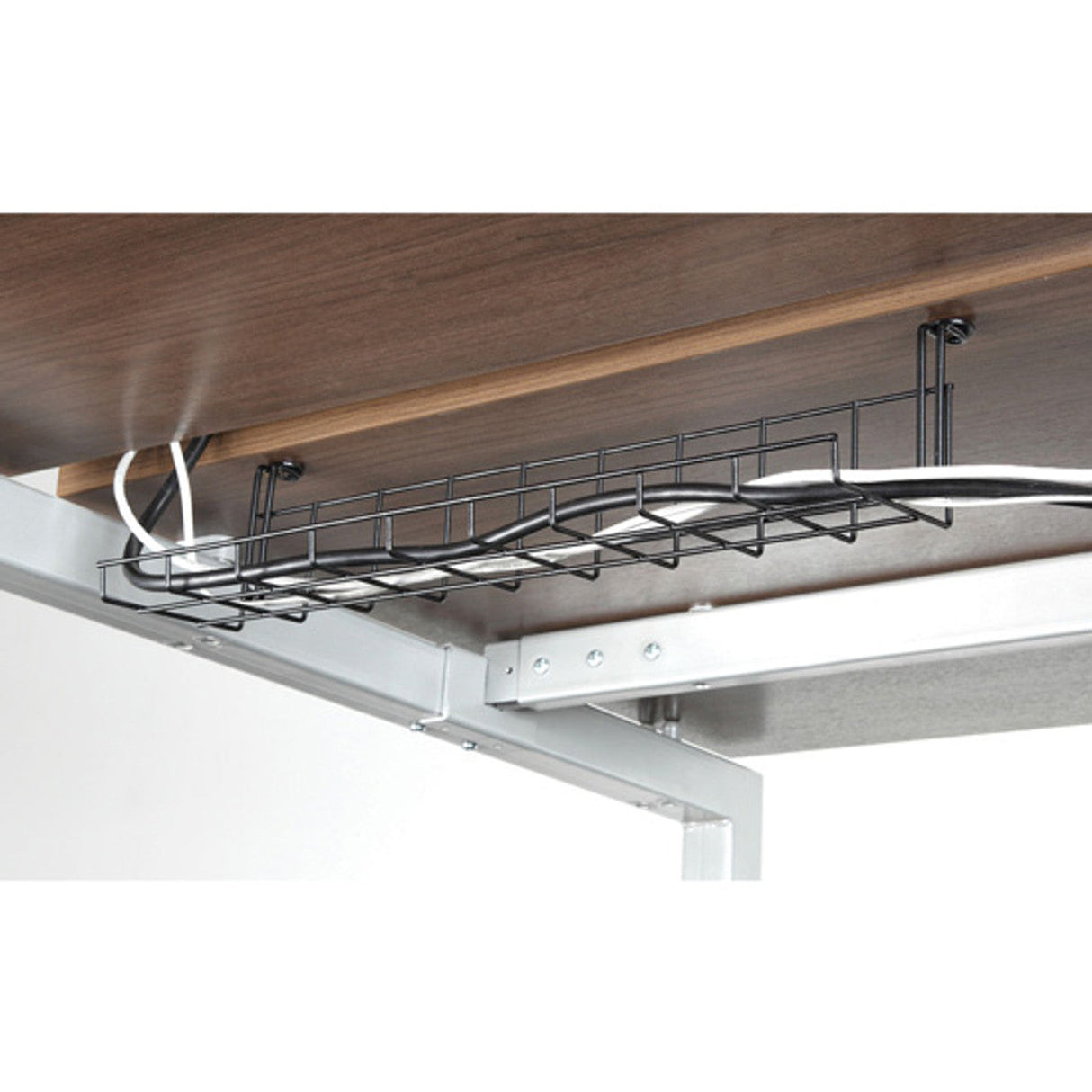 Borders II 24" Single Wire Mesh Tray | OSTWTSINGLE24BK
