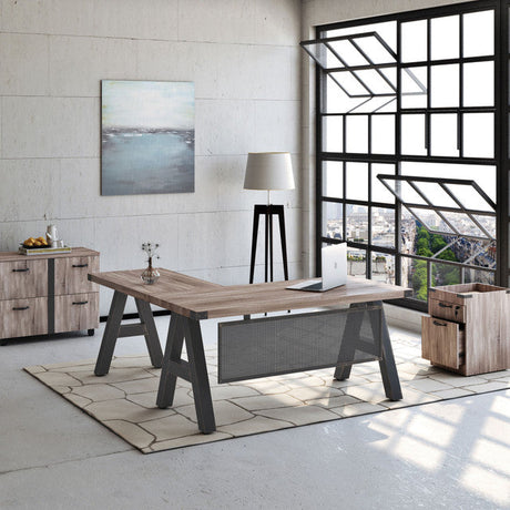 Epitome Industrial Return with Metal Corners - 47"W | IDR4824DB