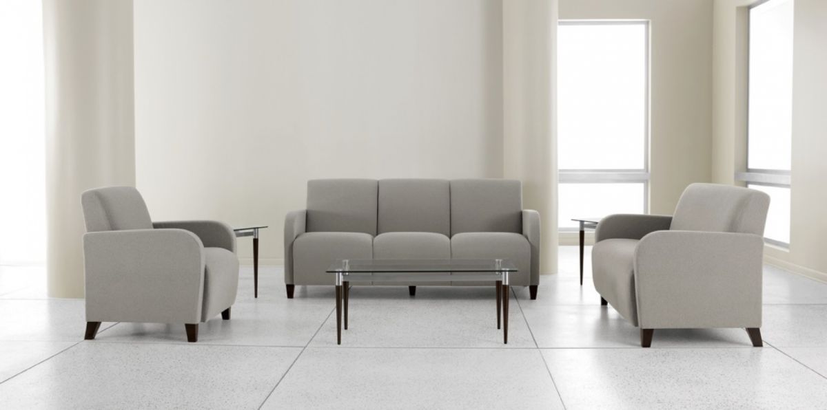 Lesro Siena Series Oversize Armless Guest Chair With Casters | SN1202C