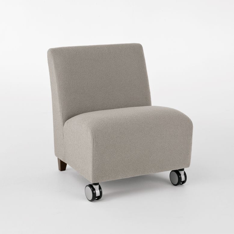 Lesro Siena Series Oversize Armless Guest Chair With Casters | SN1202C