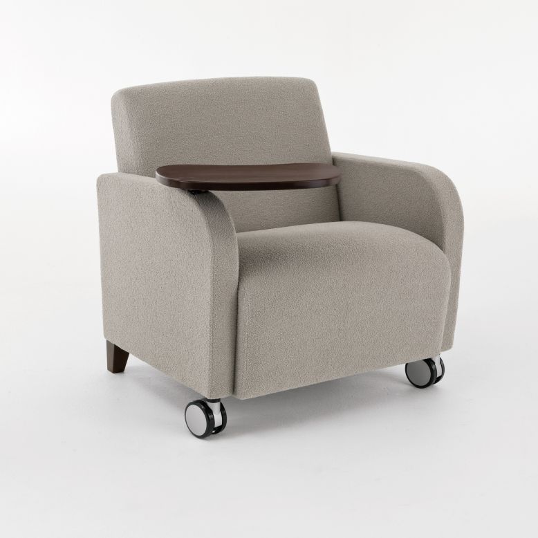 Lesro Siena Series Swivel Table Oversize Guest Chair With Casters | SN1201-T-C