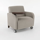 Lesro Siena Series Swivel Table Oversize Guest Chair With Casters | SN1201-T-C